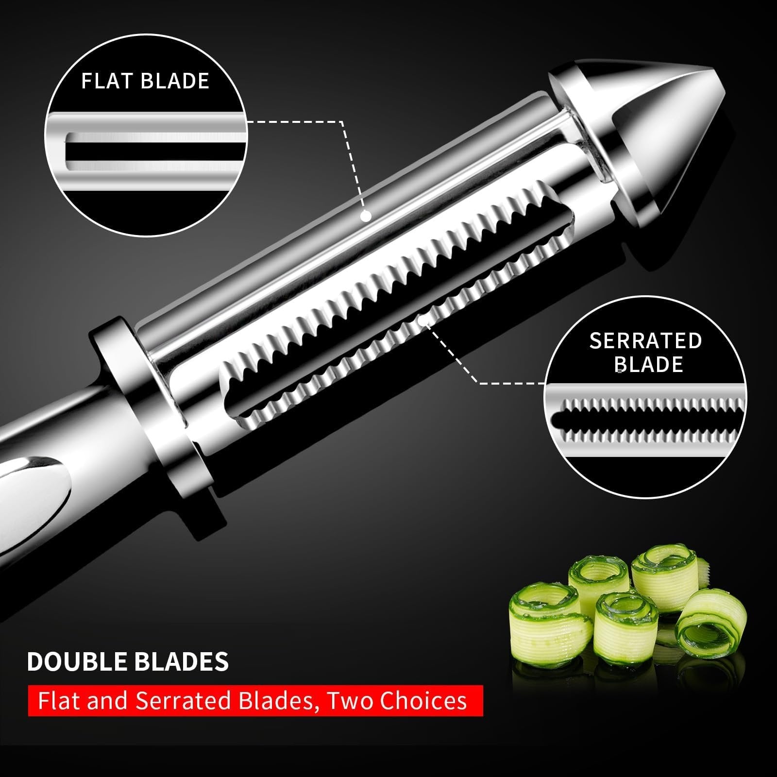 Vegetable Peeler, Stainless Steel 5 in 1